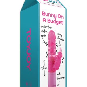 VIBRATORE RABBIT CON TESTA ROTANTE "BUNNY ON A BUDGET" - 17 CM - immagine 1