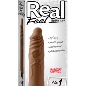 VIBRATORE REALISTICO "REAL FEEL LIFELIKE 1" BROWN - 20 CM - immagine 1