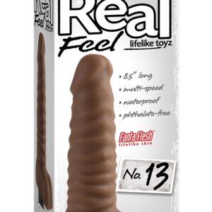 VIBRATORE REALISTICO "REAL FEEL LIFELIKE 13" BROWN - 21.6 CM - immagine 3