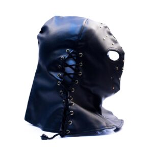 CAPPUCCIO DA BOIA MEDIEVALE IN PELLE "EXECUTIONER HOOD" - immagine 6