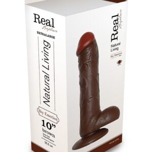 VIBRATORE REALISTICO REAL RAPTURE "SKY EMOTION" BROWN - 25.5 CM - immagine 3