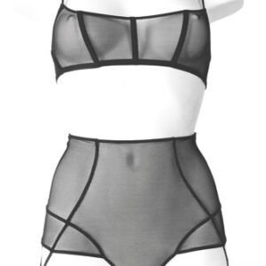 REGGISENO A FASCIA IN PIZZO NERO COLLEZIONE "VILLA BEL AMI" - immagine 12