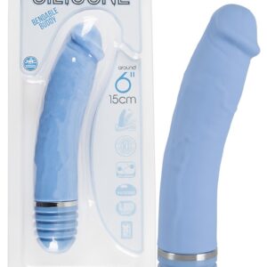 VIBRATORE IN SILICONE 10 RITMI "BENDABLE BUDDY" BLU - 15 CM - immagine 1