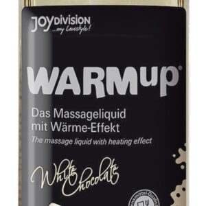 OLIO PER MASSAGGI AL CIOCCOLATO BIANCO CON EFFETTO CALORE "WARMUP" - 150 ML - immagine 1