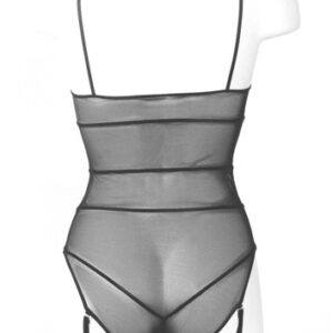 BODY TRASPARENTE CON REGGICALZE COLLEZIONE "VILLA BEL AMI" - immagine 4