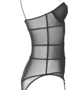 BODY TRASPARENTE CON REGGICALZE COLLEZIONE "VILLA BEL AMI" - immagine 6