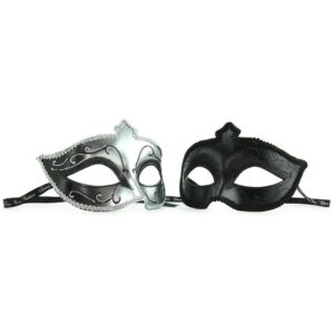 SET 2 MASCHERE IN STILE SICILIANO 50 SFUMATURE DI GRIGIO "IN MASCHERA" - immagine 4