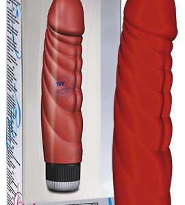 VIBRATORE REALISTICO CON RILIEVI AD ONDA "MR. BIG " ROSSO - 21 CM - immagine 1