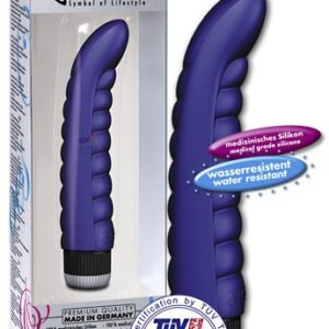 VIBRATORE PUNTO G CON SCANALATURE "SAILOR" BLU - 18 CM - immagine 1