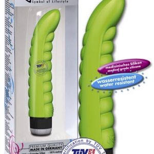 VIBRATORE PUNTO G CON SCANALATURE "SAILOR" VERDE - 18 CM - immagine 1