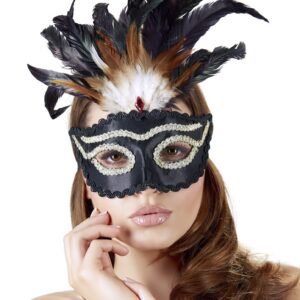MASCHERA CON DECORAZIONI DI LUSSO - immagine 1