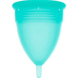 STERCUP COPPE MESTRUALI - MISURA L -  ACQUAMARINA - SILICONE FDA - immagine 5