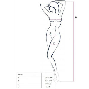 BODYSTOCKING PASSION WOMAN "BS022" BIANCO - TAGLIA UNICA - immagine 3