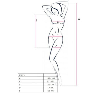 BODYSTOCKING DRESS STYLE PASSION WOMAN "BS025" BIANCO - TAGLIA UNICA - immagine 3