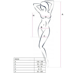 BODYSTOCKING DRESS STYLE PASSION WOMAN "BS026" NERO - TAGLIA UNICA - immagine 4