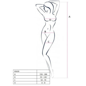 BODYSTOCKING PASSION WOMAN "BS039" ROSSO - TAGLIA UNICA - immagine 3