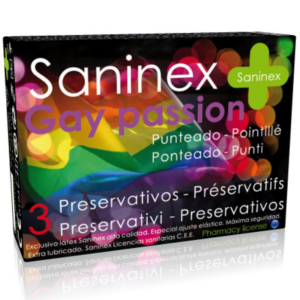 PROFILATTICI SANINEX "GAY PASSION" DOTTED 3 PEZZI - immagine 1