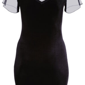 TUBINO SEXY - COLORE NERO - COTTELLI CURVES - immagine 6