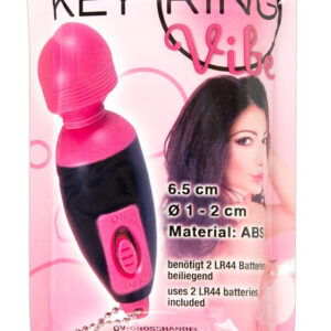 MINI VIBRATORE PORTACHIAVI - KEY RING VIBE - COLORE FUCSIA/NERO - immagine 4