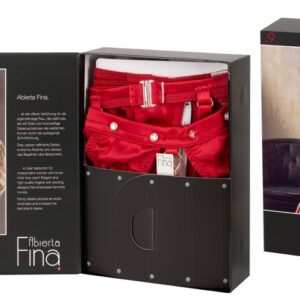 COMPLETO INTIMO ALBERTA FINA CON APERTURA COLORE ROSSO - immagine 11