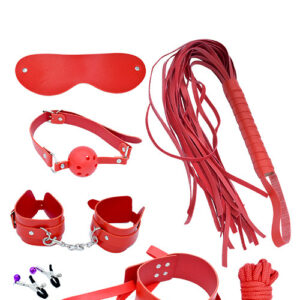 KIT BDSM 7 PEZZI "ATTRACTION TOYS" COLORE: ROSSO - immagine 3