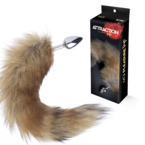 PLUG ANALE CON CODA ver.1 "ATTRACTION TOYS" N.50 - ARGENTO - immagine 1