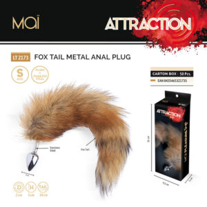 PLUG ANALE CON CODA ver.1 "ATTRACTION TOYS" N.50 - ARGENTO - immagine 3