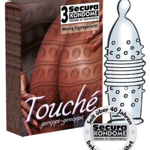 PROFILATTICI CON RILIEVI STIMOLANTI SECURA "TOUCHE'" - 3 PEZZI - immagine 1