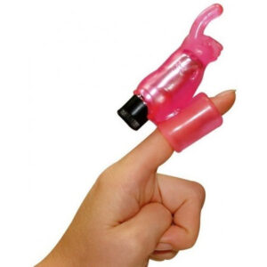 VIBRATORE FINGER CON STIMOLATORE CLITORIDE "RABBIT VIBE" - immagine 4