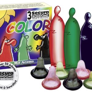 PROFILATTICI COLORATI ED AROMATIZZATI SECURA "COLOR" - 3 PEZZI - immagine 1