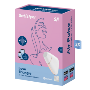 STIMOLATORE CLITORIDE - SATISFYER CONNECT - LOVE TRIANGLE - WHITE / GOLD - immagine 8