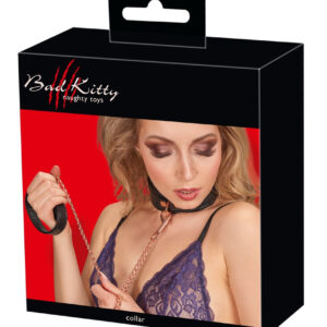 SET COLLARE GUINZAGLIO E CATENA BAD KITTY " COLLAR WITH LEASH" - immagine 3