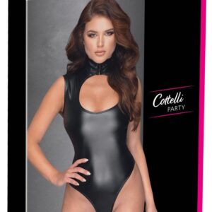 Cottelli Collection Party Sexy Body Elastico da Donna Nero Aperto Senza Maniche - immagine 1