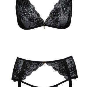 Morbido reggiseno, reggicalze e perizoma di kissable - immagine 4