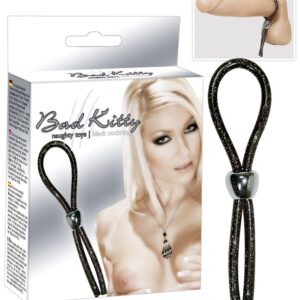 ANELLO FALLICO REGOLABILE "BAD KITTY" NERO - immagine 1