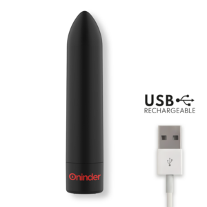 ONINDER - BERLIN VIBRATORE BULLET NERO 9 MODALITÀ 8,5 X 2 CM - APP GRATUITA - immagine 8