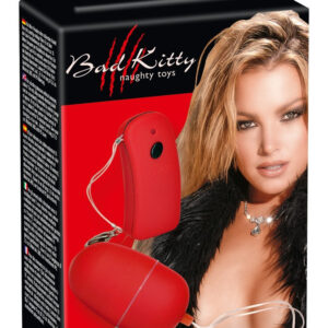 OVULO VIBRANTE CON TELECOMANDO WIRELESS "BAD KITTY" ROSSO - immagine 1