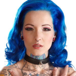 COLLARE IN PELLE TRAPUNTATO BAD KITTY "COLLAR" NERO - immagine 3