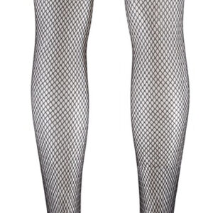 CALZE A RETE NERE CON BALZA IN PIZZO - immagine 4