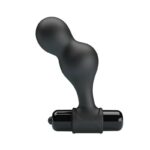 MR PLAY - PLUG ANALE VIBRATORE IN SILICONE NERO - immagine 3