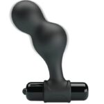 MR PLAY - PLUG ANALE VIBRATORE IN SILICONE NERO - immagine 2