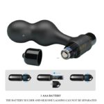 MR PLAY - PLUG ANALE VIBRATORE IN SILICONE NERO - immagine 9
