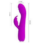 PRETTY LOVE - VIBRATORE RICARICABILE RACHEL CON VENTOSA VIOLA - immagine 7