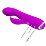 PRETTY LOVE - VIBRATORE RICARICABILE RACHEL CON VENTOSA VIOLA - immagine 6