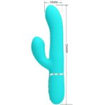 PRETTY LOVE - VIBRATORE MULTIFUNZIONE G-SPOT VERDE ACQUA - immagine 2