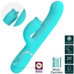 PRETTY LOVE - VIBRATORE CONIGLIO CON LECCATURA VERDE ACQUA - immagine 3
