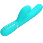 PRETTY LOVE - VIBRATORE MULTIFUNZIONE PERLITA 3 IN 1 G-SPOT VERDE ACQUA - immagine 3