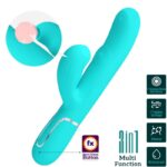 PRETTY LOVE - VIBRATORE MULTIFUNZIONE PERLITA 3 IN 1 G-SPOT VERDE ACQUA - immagine 10