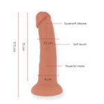 ONINDER - DILDO VIBRATORE PICCOLO BOGOT? 9 VELOCIT? NATURALE 17.5 CM -O- 4 CM - APP GRATUITA - immagine 2