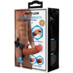 PRETTY LOVE - MARION HARNESS SLIP UNIVERSALE CON DILDO VIBRANTE 19 CM MARRONE - immagine 9